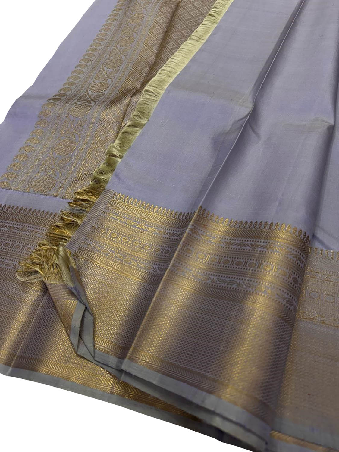 Exquisite Grey Kanjeevaram Handloom Silk Saree - Luxurion World