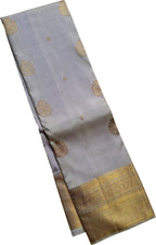 Exquisite Grey Kanjeevaram Handloom Silk Saree - Luxurion World