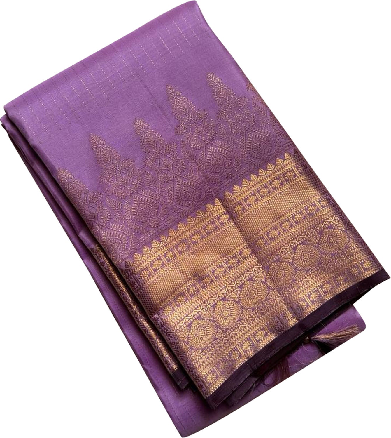 Exquisite Purple Kanjeevaram Silk Saree - Handloom Beauty - Luxurion World