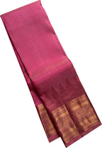 Exquisite Pink Kanjeevaram Handloom Silk Saree - Luxurion World
