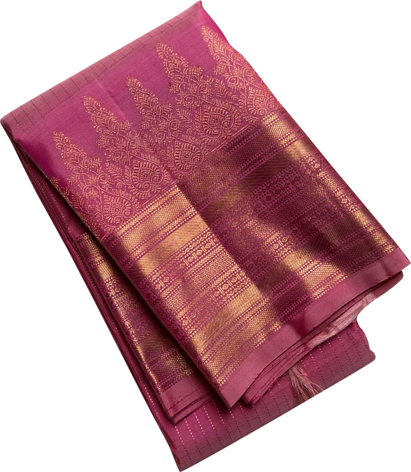 Exquisite Pink Kanjeevaram Handloom Silk Saree - Luxurion World