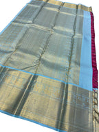 Exquisite Pink Handloom Kanjeevaram Silk Saree - Luxurion World