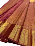 Exquisite Pink Handloom Kanjeevaram Pure Silk Saree - Luxurion World
