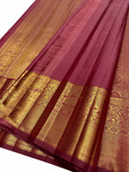 Exquisite Pink Handloom Kanjeevaram Pure Silk Saree - Luxurion World