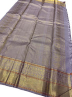 Exquisite Purple Handloom Kanjeevaram Pure Silk Saree - Luxurion World