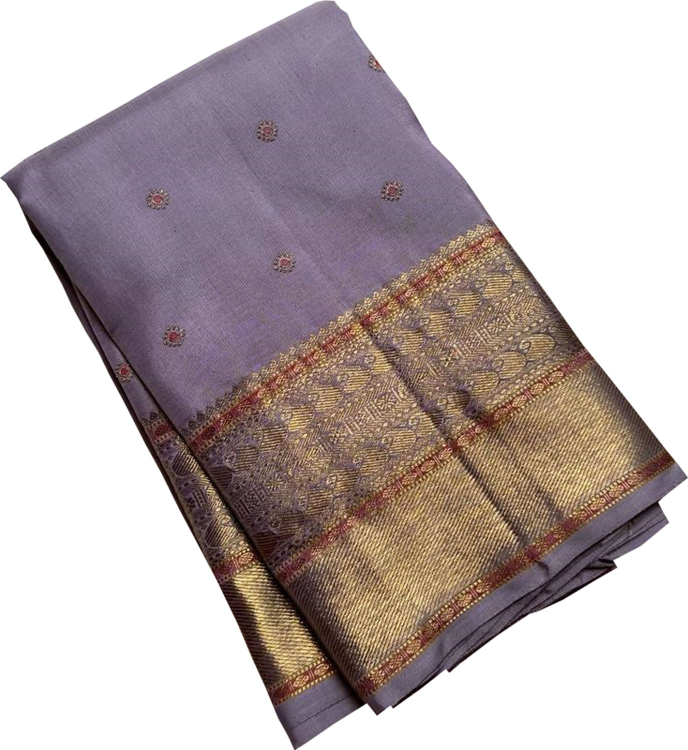Exquisite Purple Handloom Kanjeevaram Pure Silk Saree - Luxurion World
