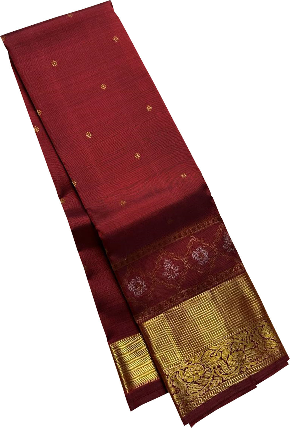 Exquisite Maroon Handloom Kanjeevaram Pure Silk Saree - Luxurion World