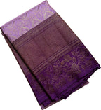 Exquisite Purple Handloom Kanjeevaram Silk Saree - Luxurion World