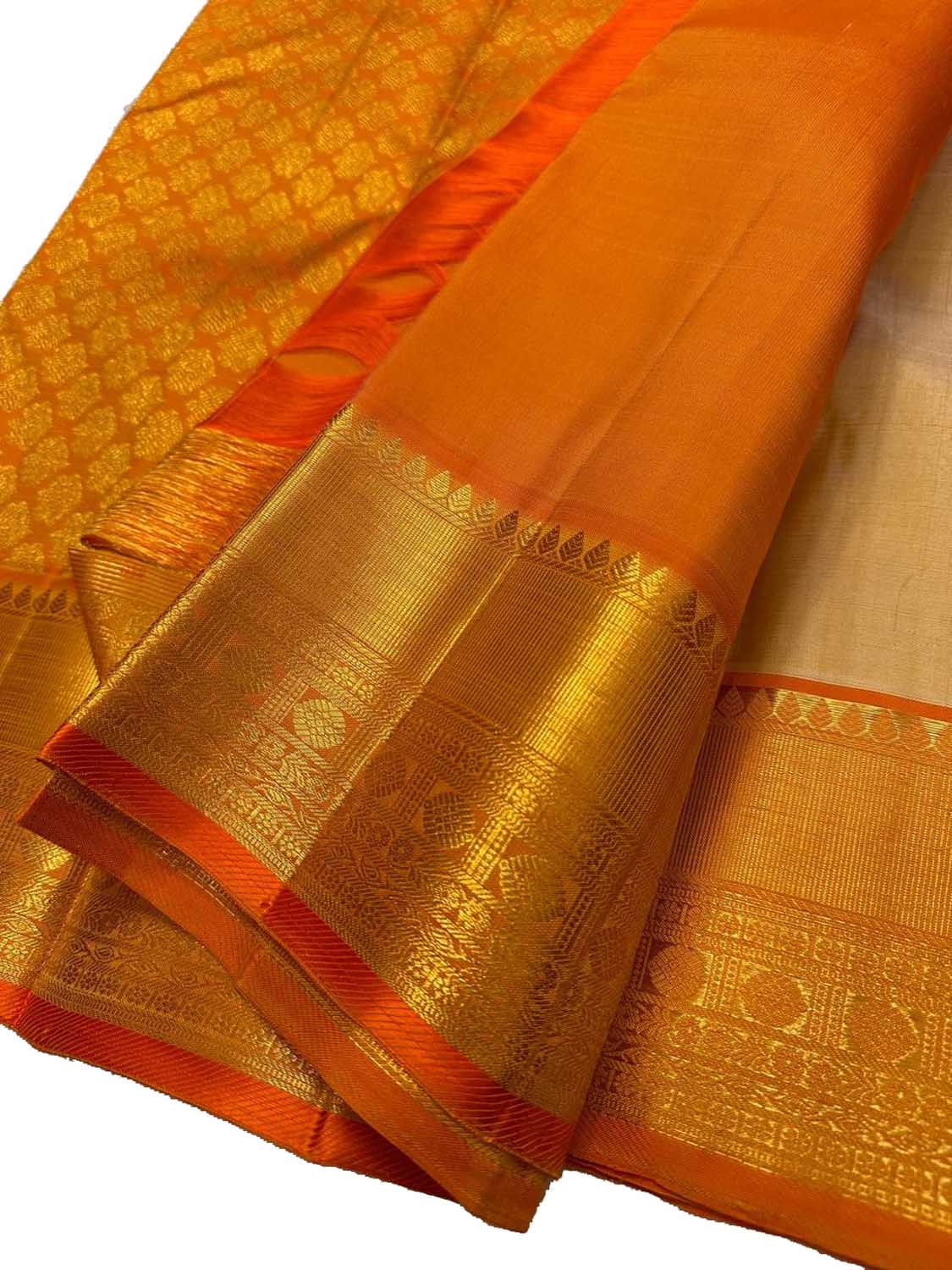 Elegant Grey Handloom Kanjeevaram Silk Saree - Luxurion World