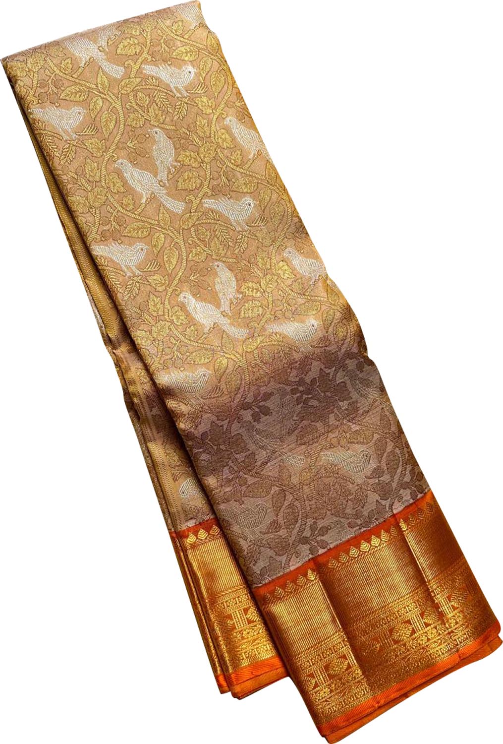 Elegant Grey Handloom Kanjeevaram Silk Saree - Luxurion World