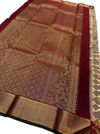 Elegant Grey Handloom Kanjeevaram Silk Saree - Luxurion World