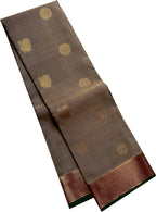 Elegant Grey Handloom Kanjeevaram Silk Saree - Luxurion World