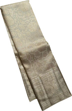 Exquisite Silver Handloom Kanjeevaram Pure Silk Saree - Luxurion World