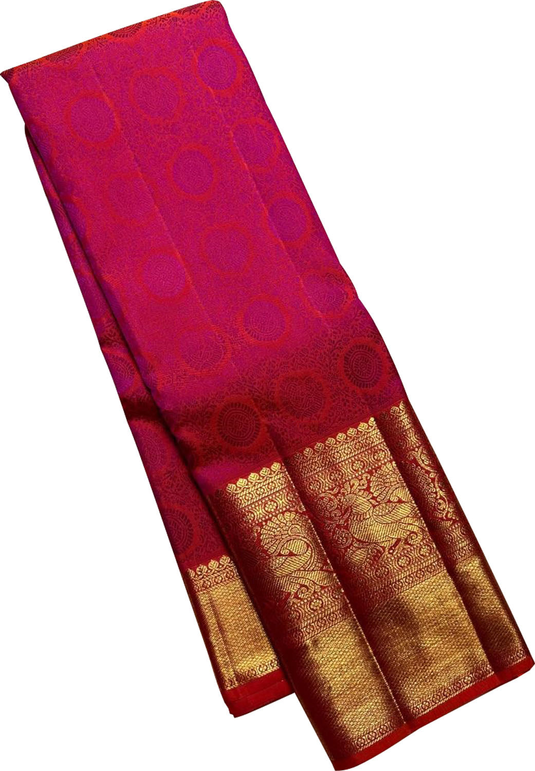 Exquisite Pink Handloom Kanjeevaram Silk Saree - Luxurion World