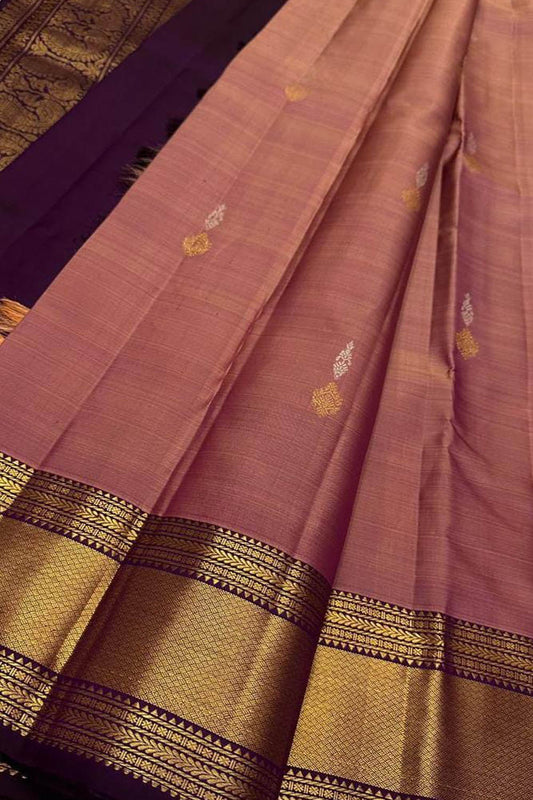 Exquisite Pink Kanjeevaram Silk Saree - Handloom Beauty - Luxurion World