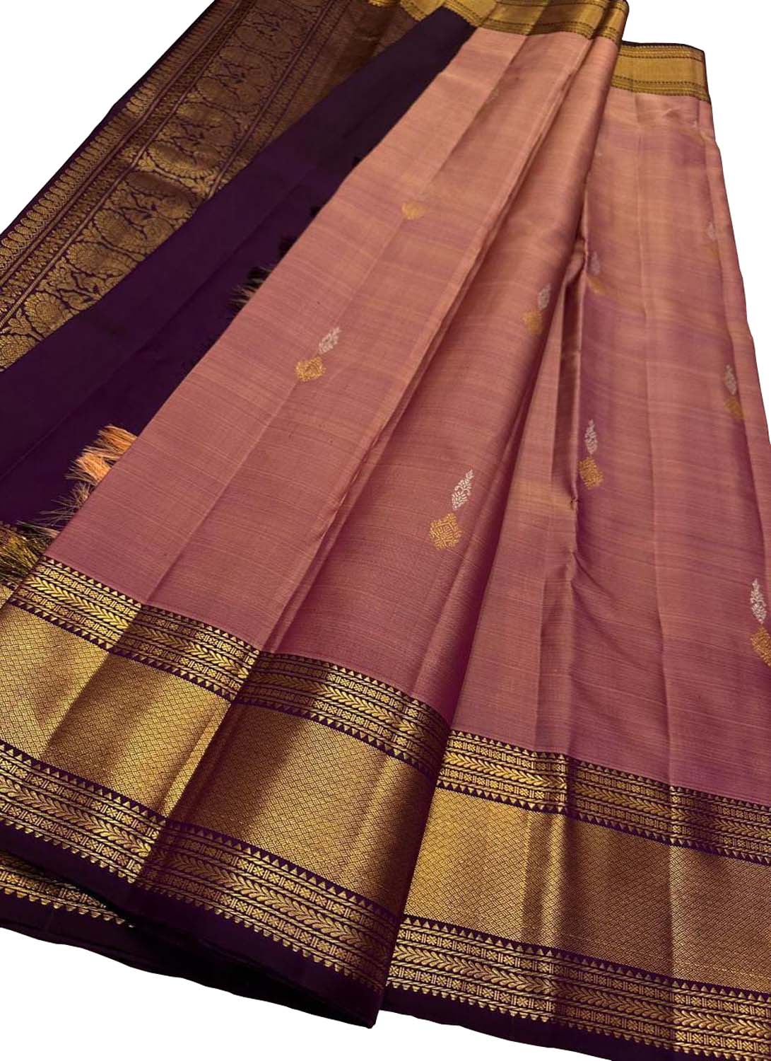 Exquisite Pink Kanjeevaram Silk Saree - Handloom Beauty - Luxurion World