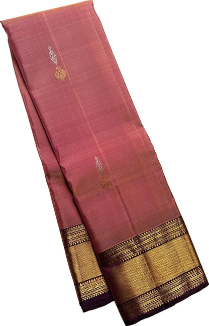Exquisite Pink Kanjeevaram Silk Saree - Handloom Beauty - Luxurion World