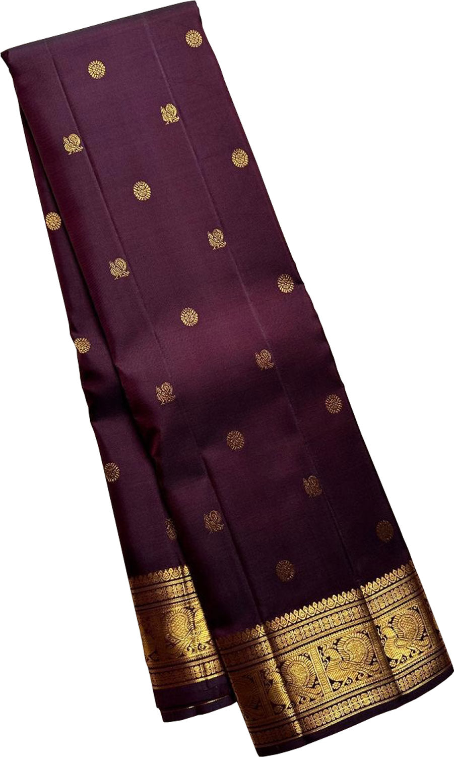 Exquisite Brown Kanjeevaram Silk Saree - Luxurion World