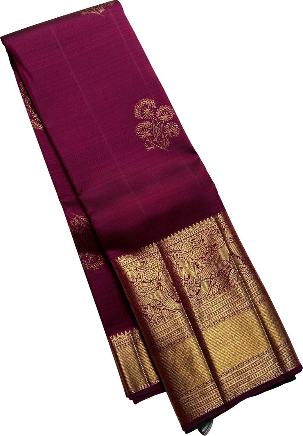 Exquisite Maroon Kanjeevaram Silk Saree - Luxurion World