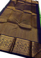 Emerald Elegance: Green Kanjeevaram Silk Saree - Luxurion World