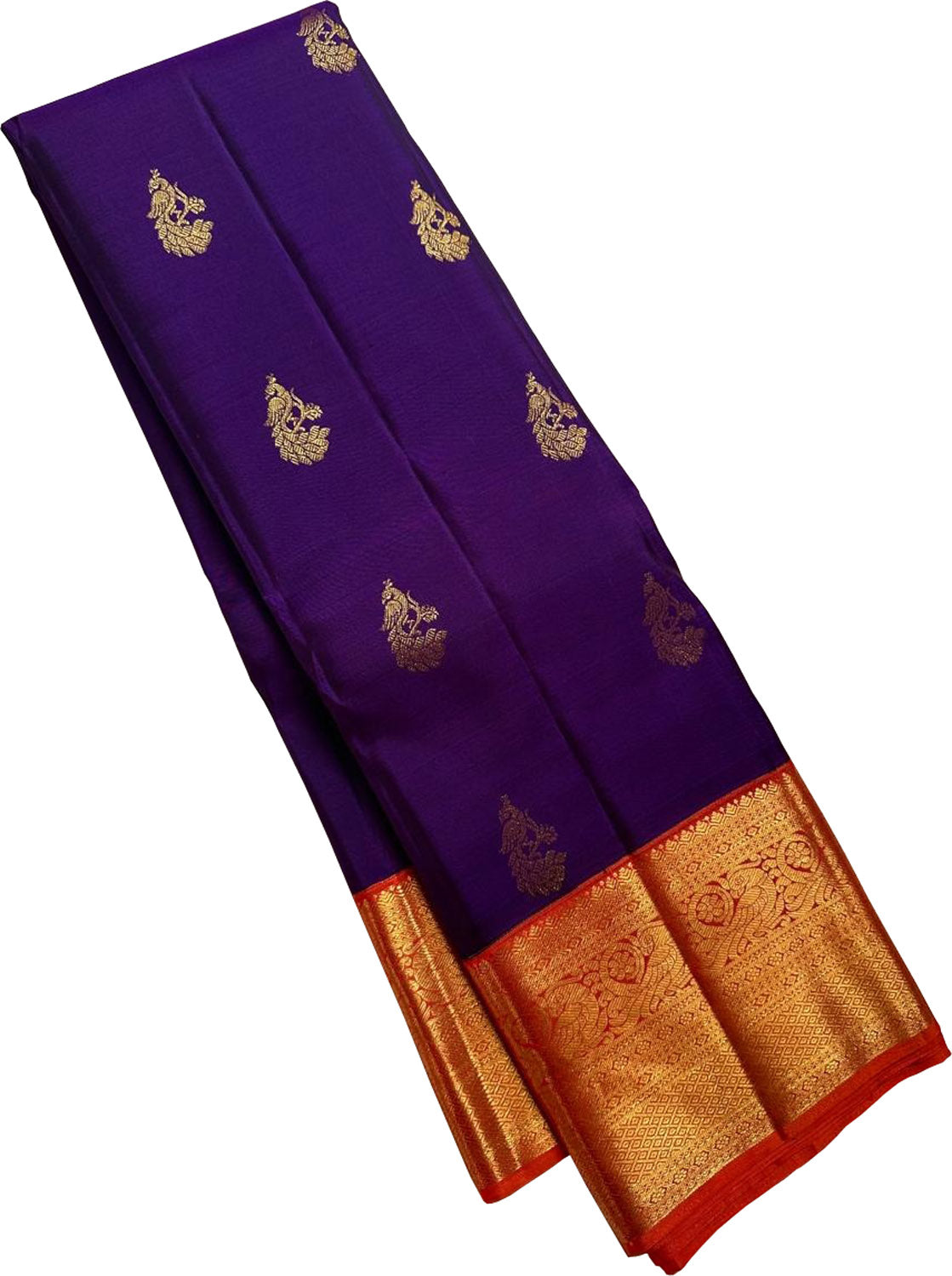 Exquisite Blue Kanjeevaram Silk Saree - Handloom Beauty - Luxurion World