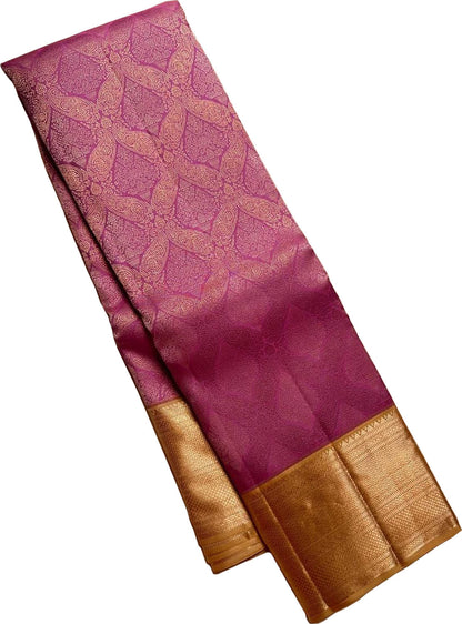 Exquisite Pink Kanjeevaram Silk Saree - Handloom Beauty - Luxurion World