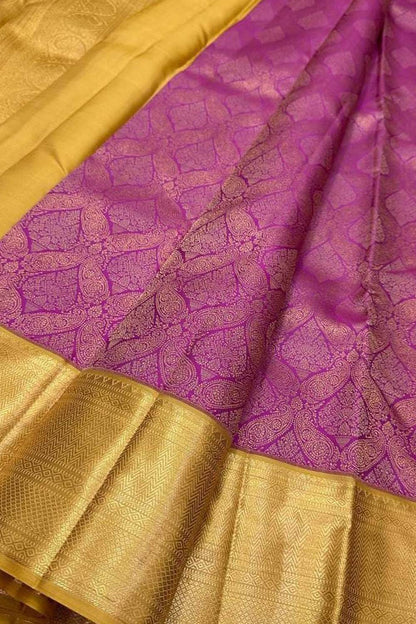 Exquisite Pink Kanjeevaram Silk Saree - Handloom Beauty - Luxurion World