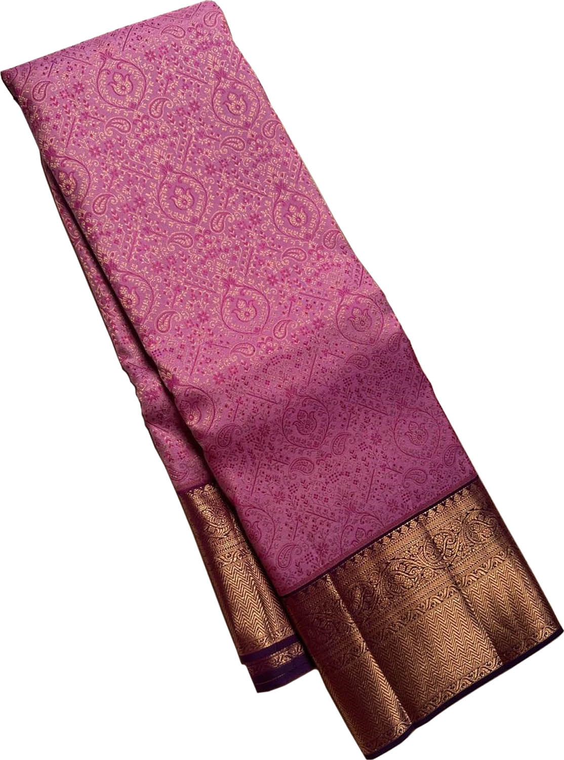 Exquisite Pink Kanjeevaram Pure Silk Saree - Luxurion World