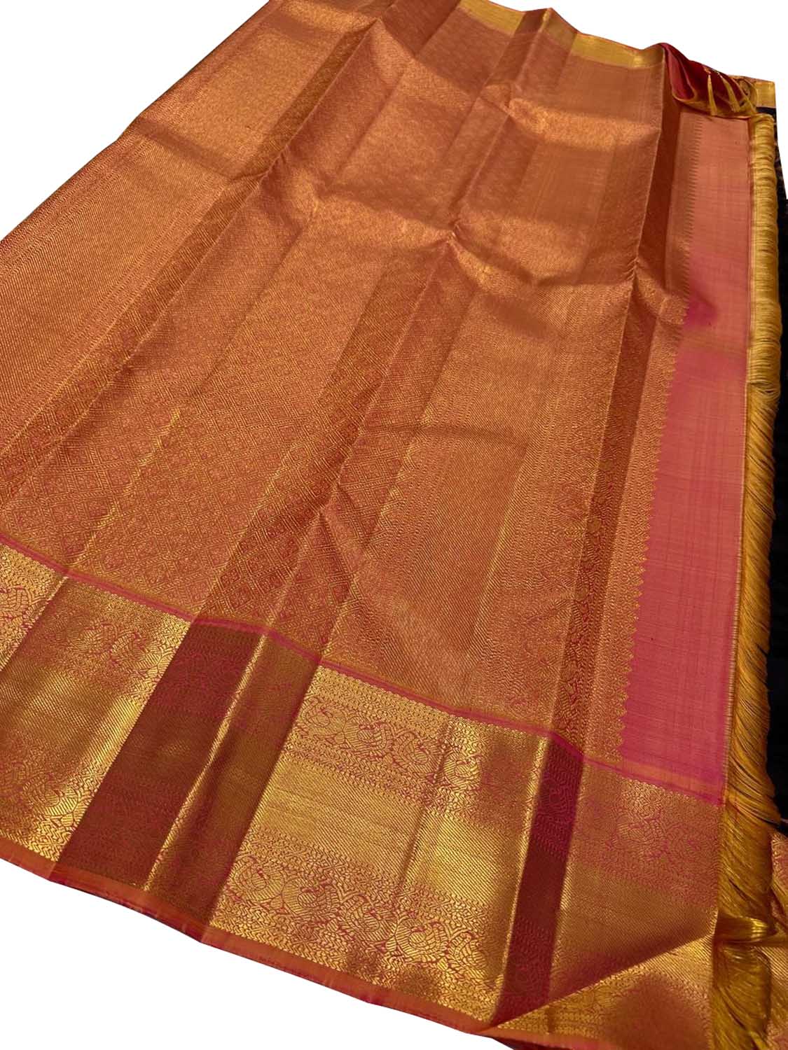 Exquisite Black Kanjeevaram Handloom Silk Saree - Luxurion World