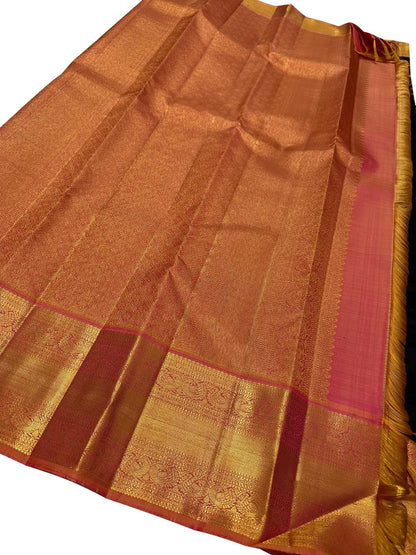 Exquisite Black Kanjeevaram Handloom Silk Saree - Luxurion World