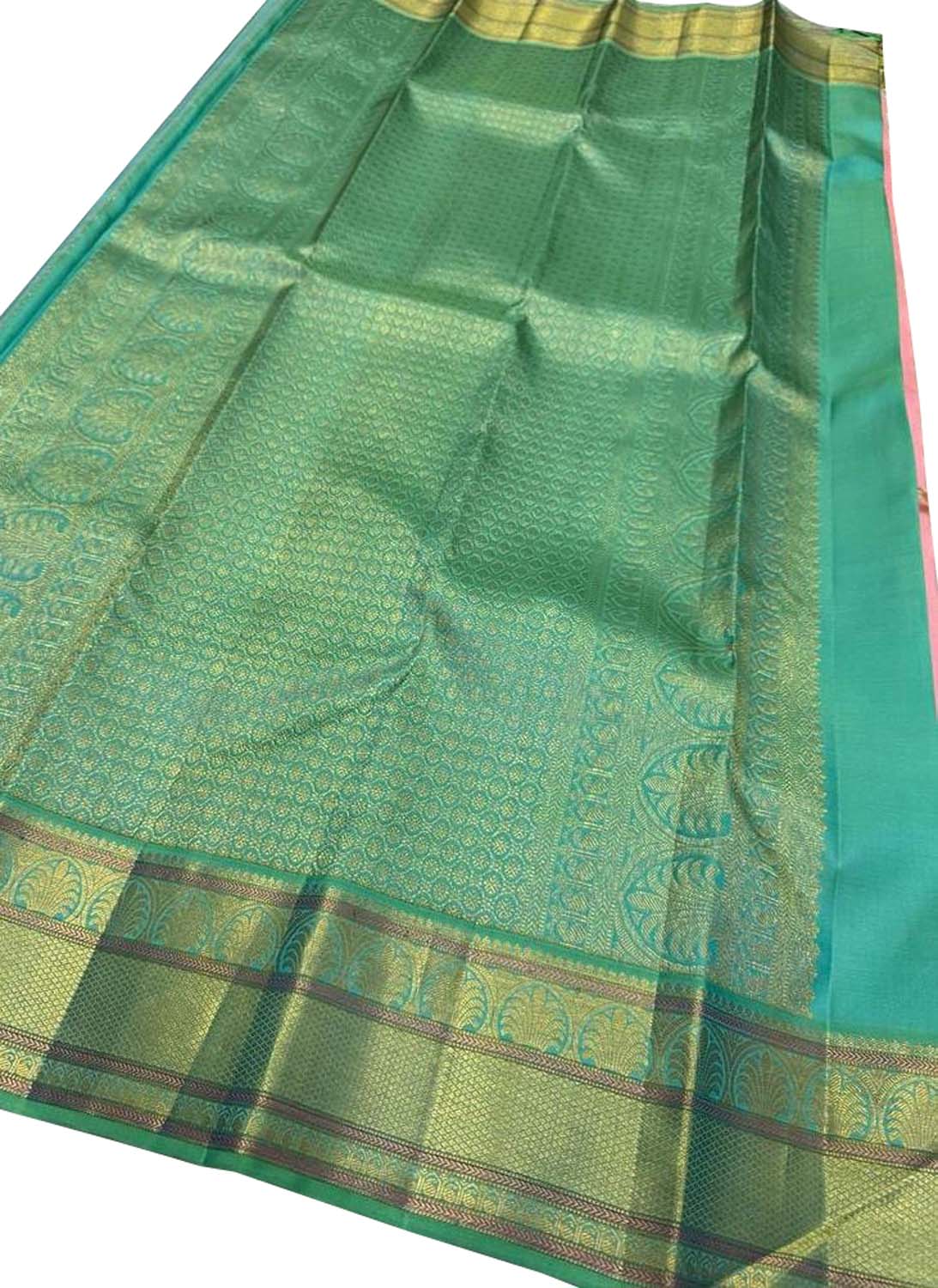 Exquisite Pink Kanjeevaram Handloom Silk Saree - Luxurion World