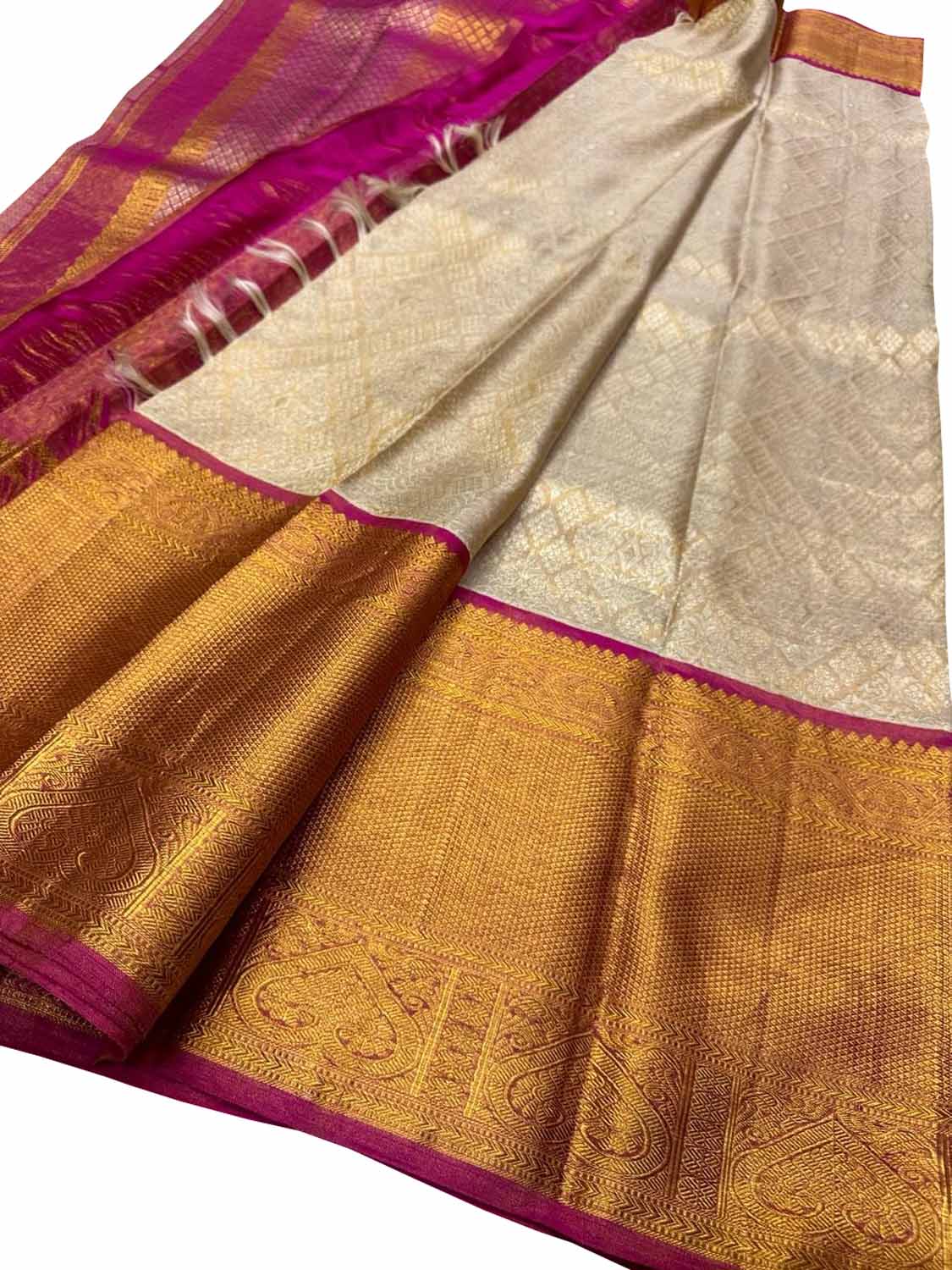 Pastel Kanjeevaram Handloom Silk Saree - Pure Elegance - Luxurion World