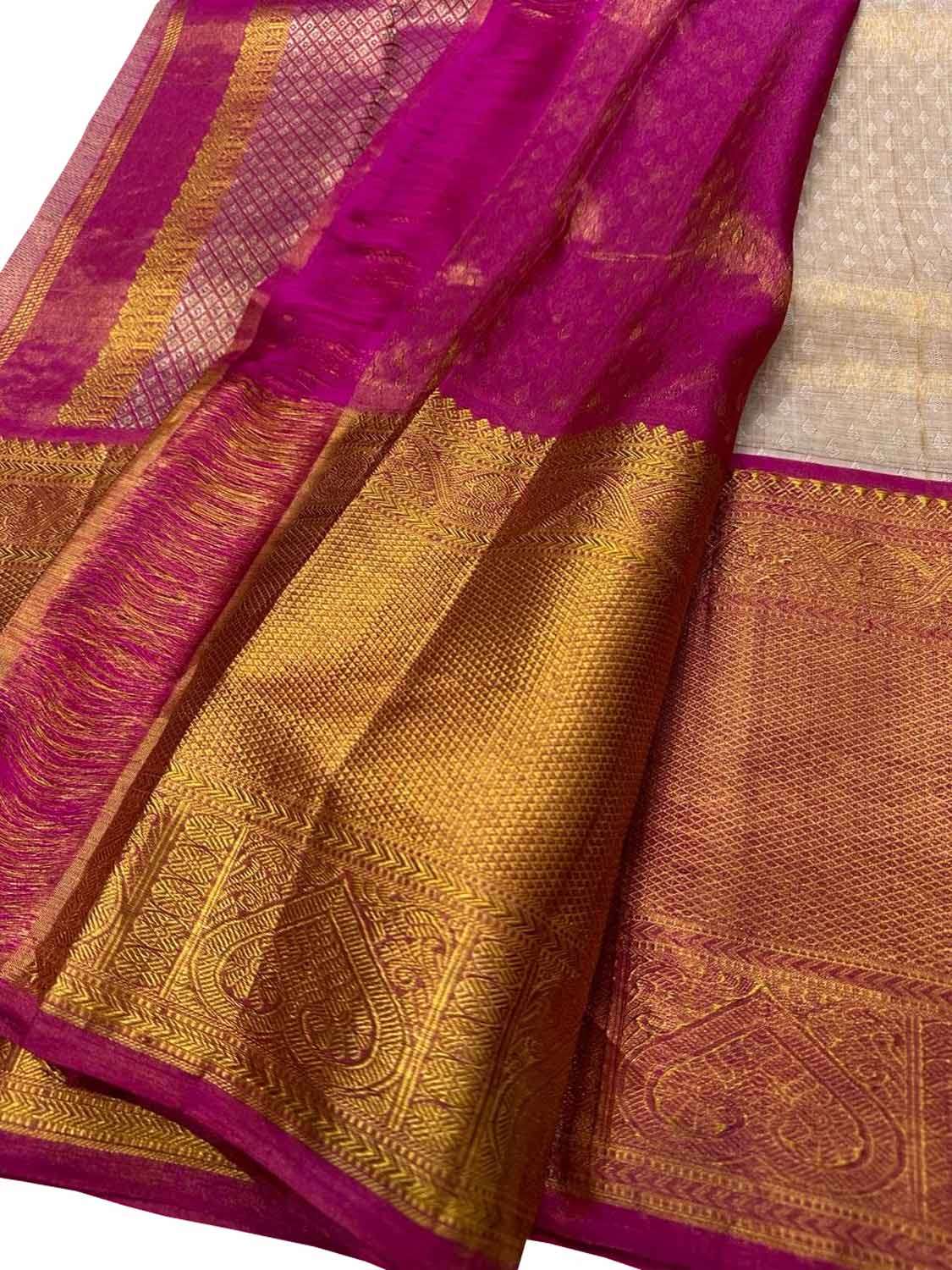 Pastel Kanjeevaram Handloom Silk Saree - Pure Elegance - Luxurion World