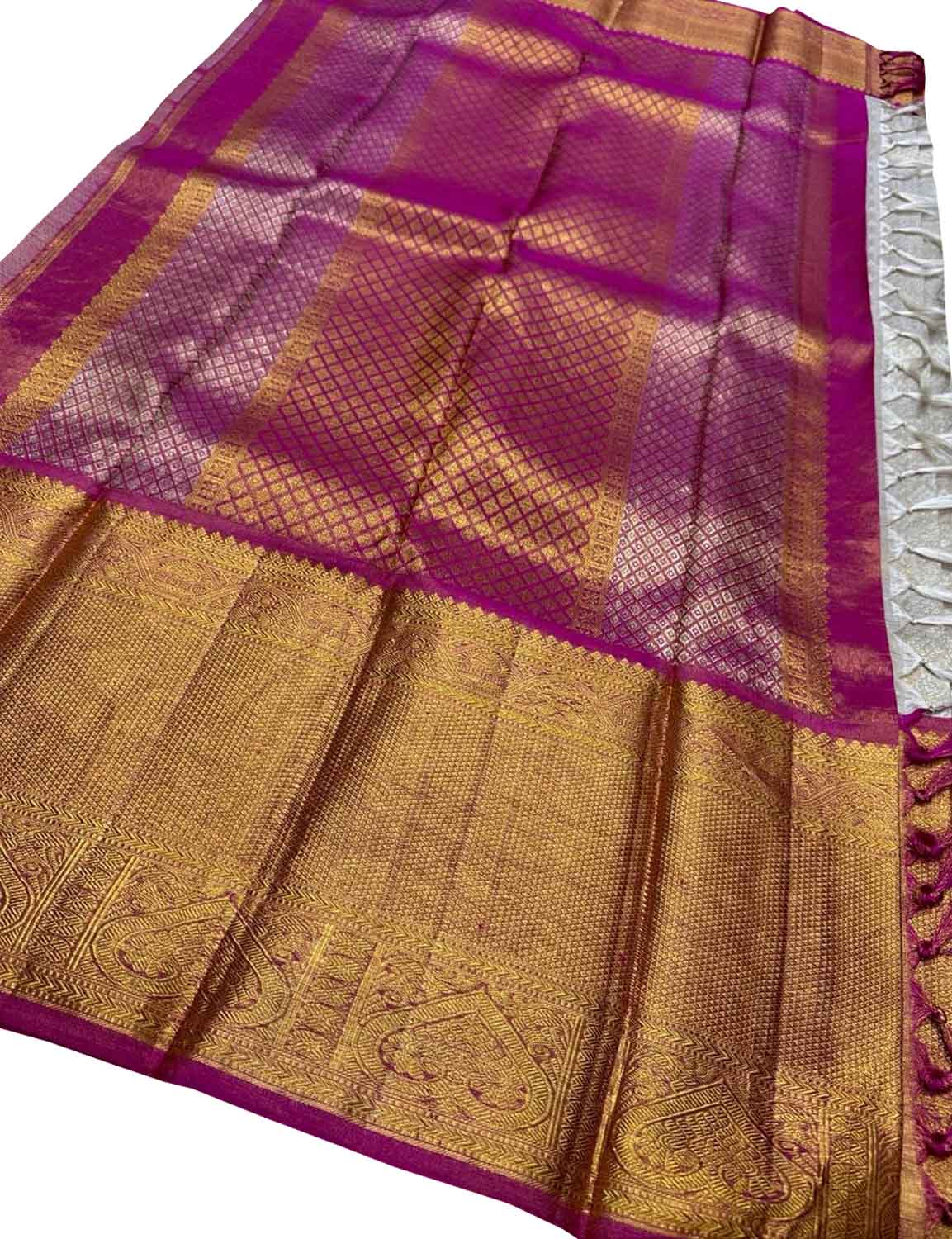 Pastel Kanjeevaram Handloom Silk Saree - Pure Elegance - Luxurion World