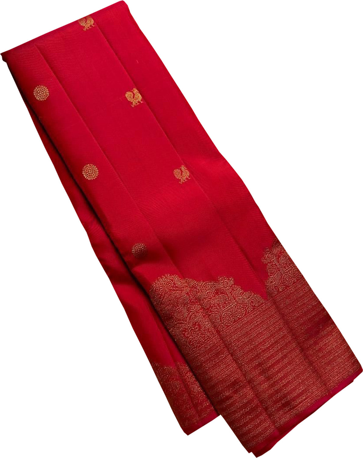 Exquisite Red Kanjeevaram Handloom Silk Saree - Luxurion World