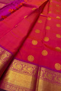 Exquisite Pink Kanjeevaram Handloom Silk Saree - Luxurion World