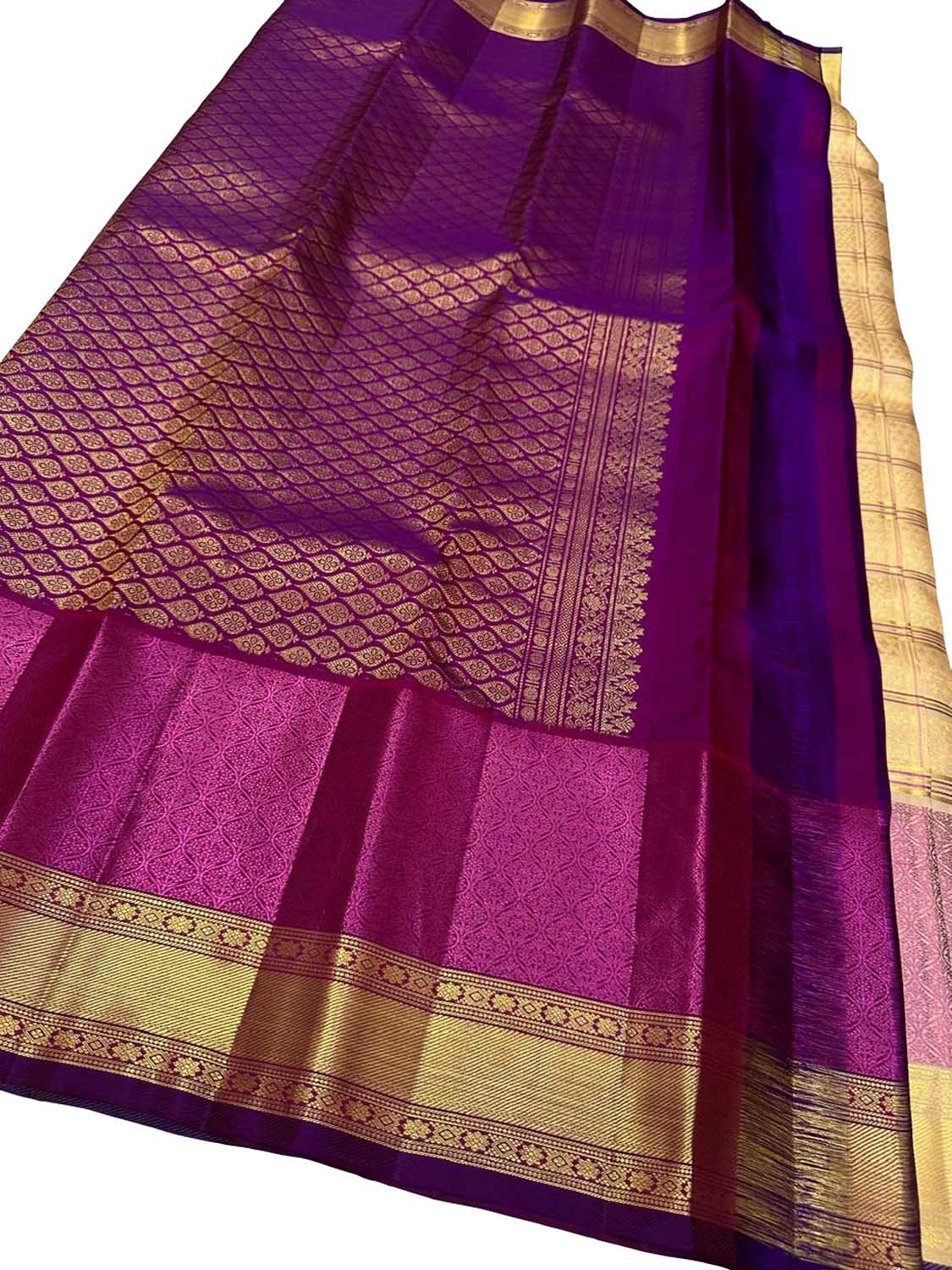 Pastel Kanjeevaram Silk Saree - Handloom Elegance - Luxurion World