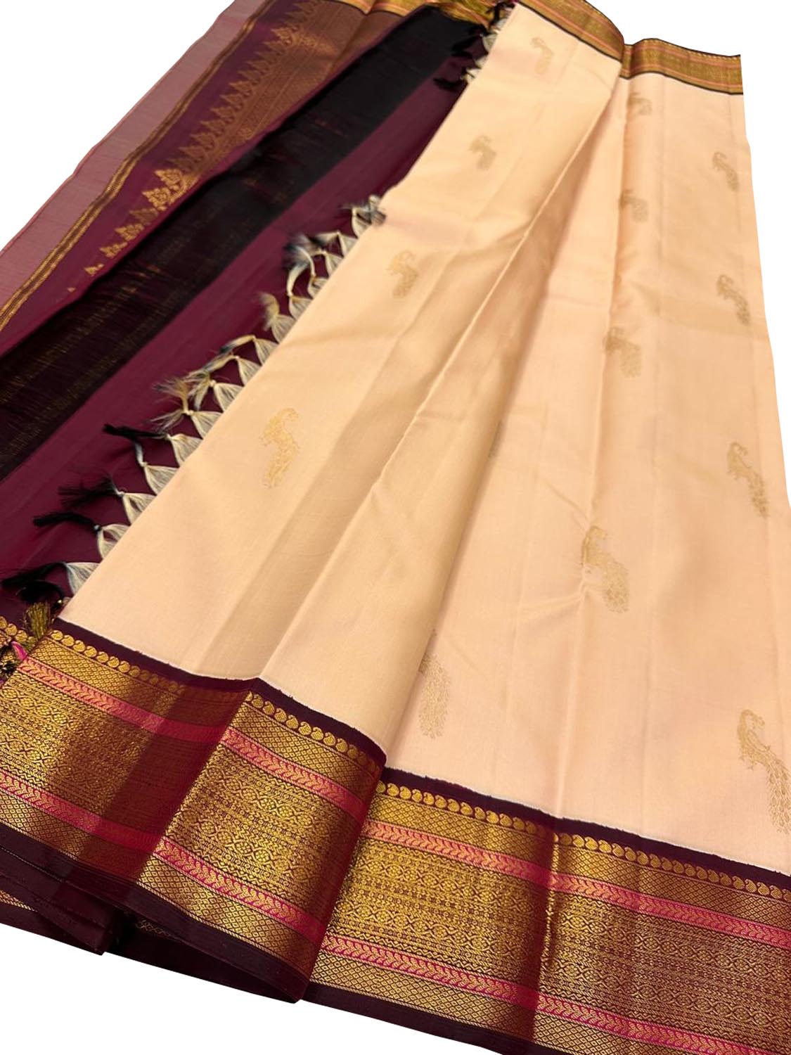 Pastel Handloom Kanjeevaram Silk Saree - Luxurion World