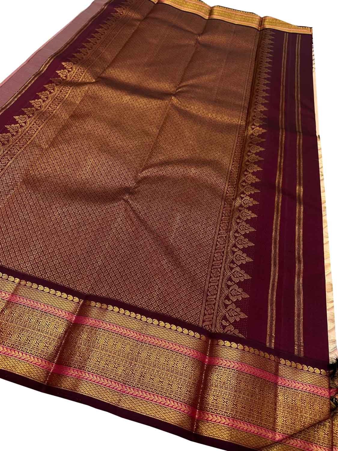Pastel Handloom Kanjeevaram Silk Saree - Luxurion World
