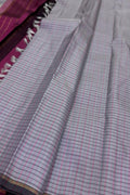 Elegant Grey Kanjeevaram Silk Saree - Luxurion World