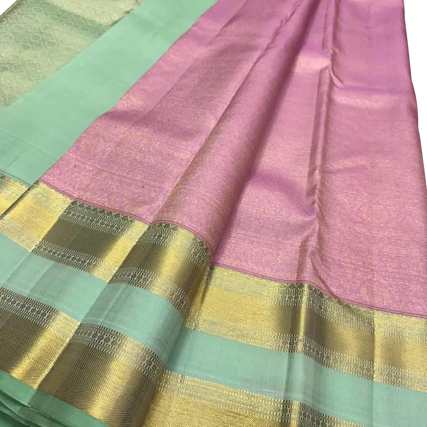 Exquisite Pink Kanjeevaram Handloom Silk Saree - Luxurion World