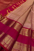 Pink Handloom Kanjeevaram Pure Silk Saree - Luxurion World