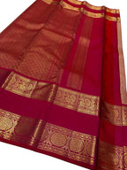 Pink Handloom Kanjeevaram Pure Silk Saree - Luxurion World
