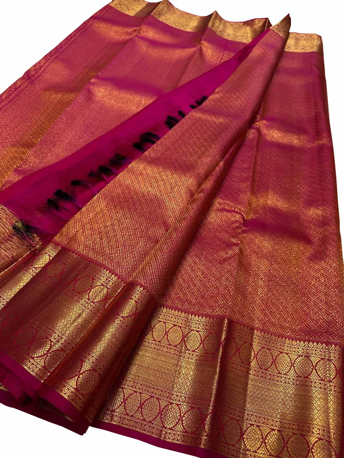 Beautiful Pink Handloom Kanjeevaram Pure Silk Saree - Luxurion World