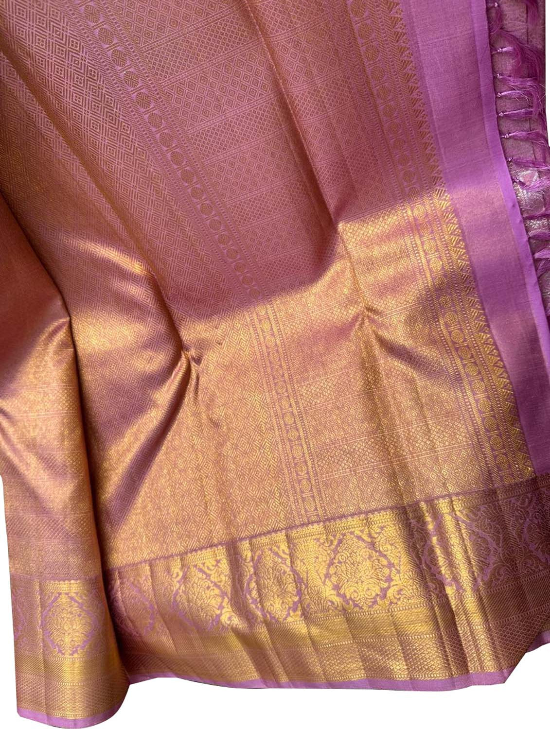 Exquisite Purple Handloom Kanjeevaram Pure Silk Saree - Luxurion World