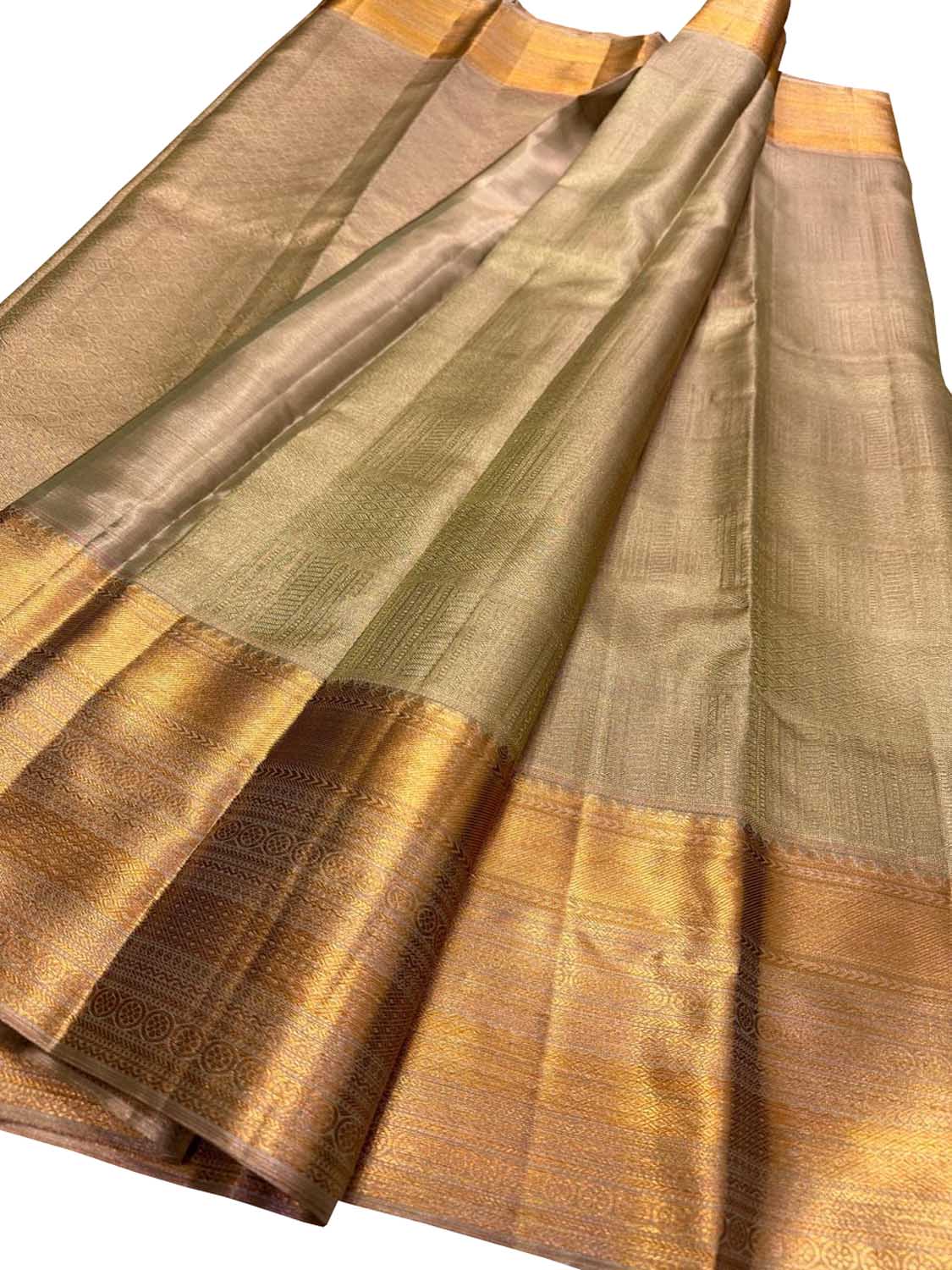 Golden Handloom Kanjeevaram Pure Silk Saree - Luxurion World