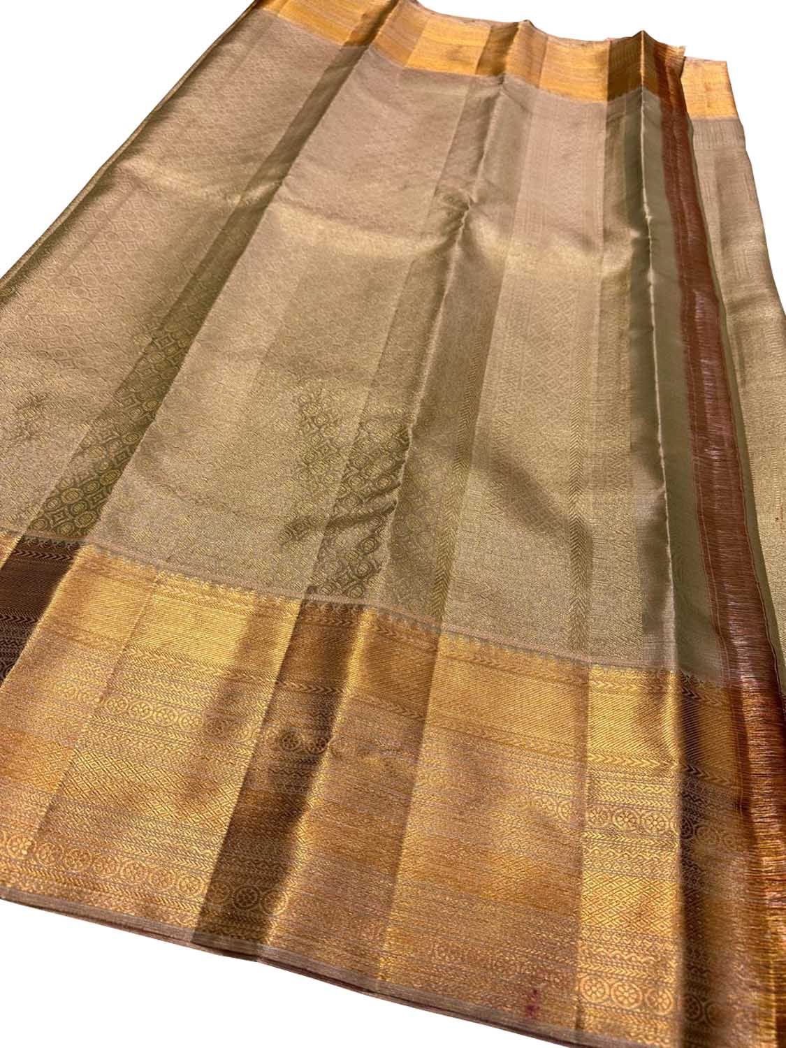 Golden Handloom Kanjeevaram Pure Silk Saree - Luxurion World