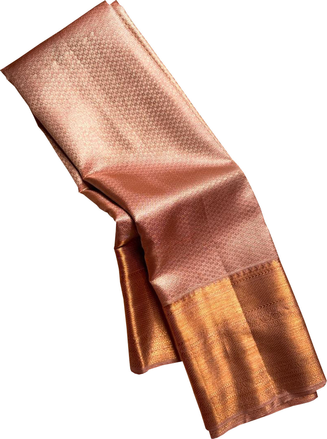 Peach Handloom Kanjeevaram Pure Silk Saree - Elegant and Luxurious - Luxurion World