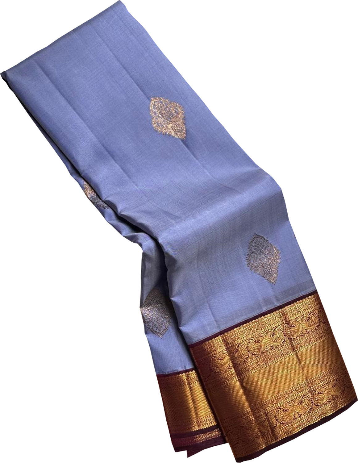 Exquisite Purple Handloom Kanjeevaram Silk Saree - Luxurion World
