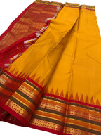 Yellow Handloom Kanjeevaram Pure Silk Saree - Luxurion World